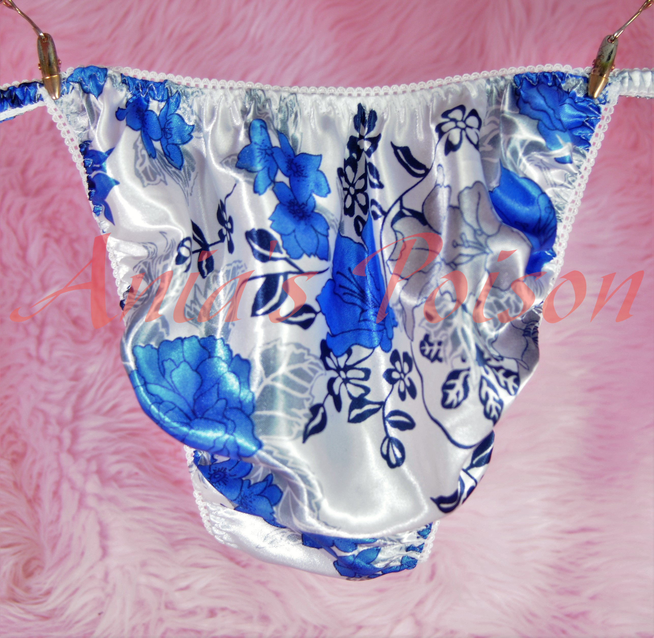 Ania's Poison MANties S - XXL Pink Girly ladies Prints floral Super Rare 100% polyester string bikini sissy mens underwear panties