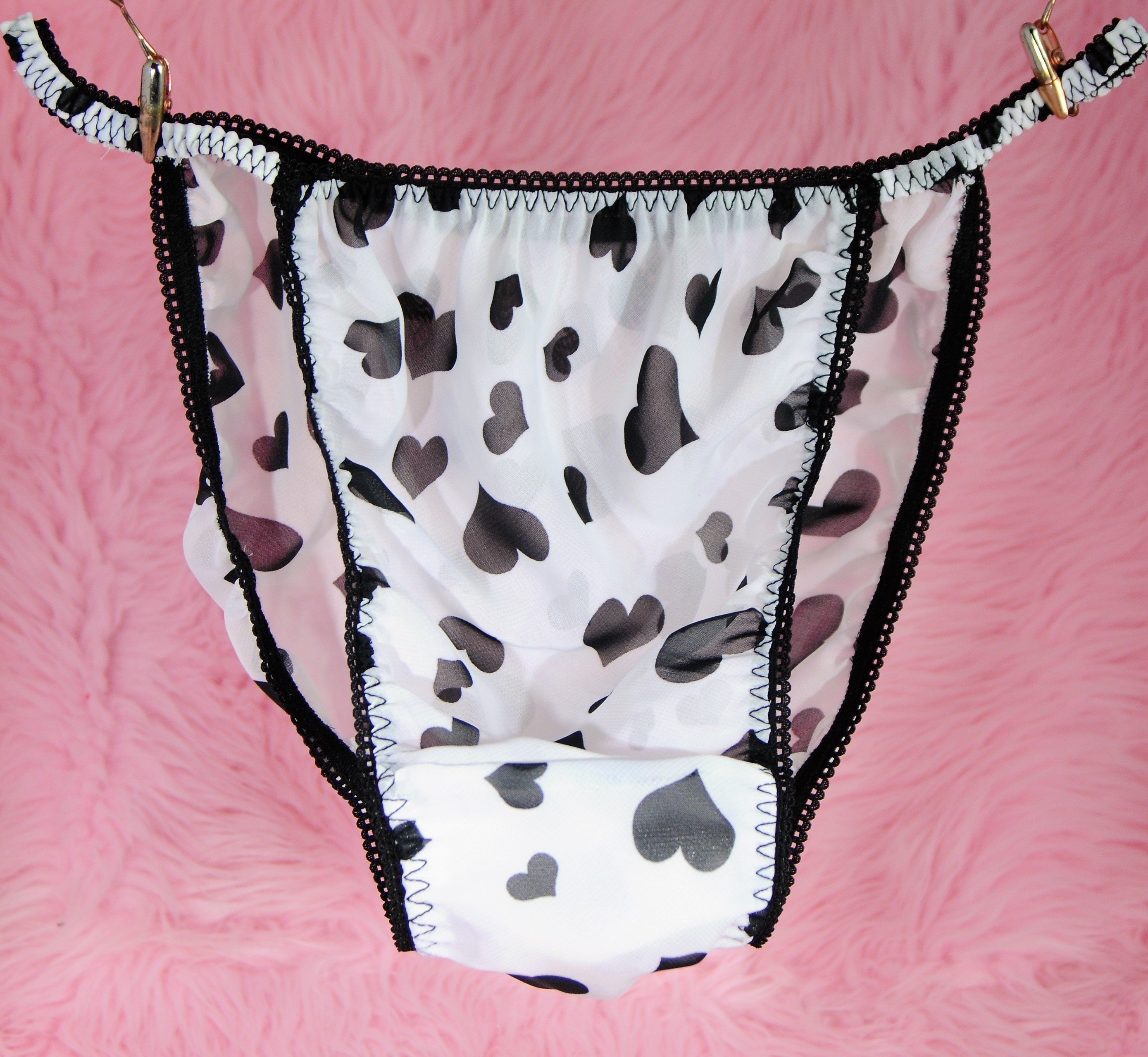 Sheer CHIFFON fabrics collection sissy mens string bikini panties S - XXL 00193