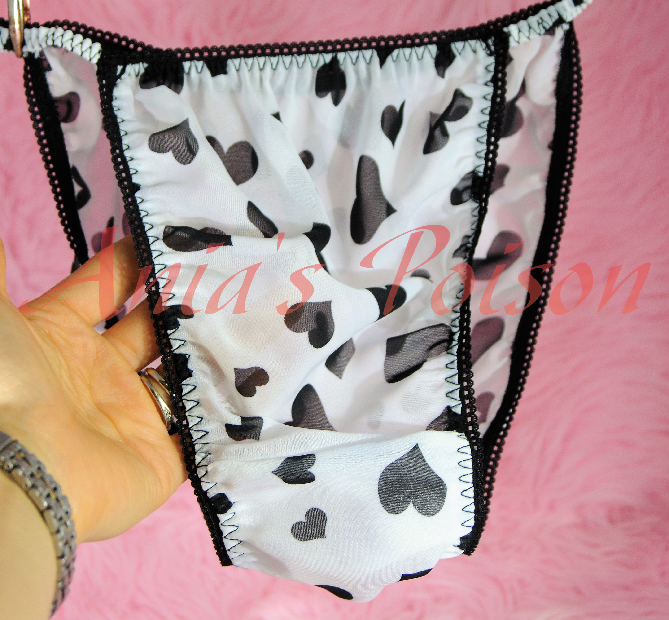 Sheer CHIFFON fabrics collection sissy mens string bikini panties S - XXL