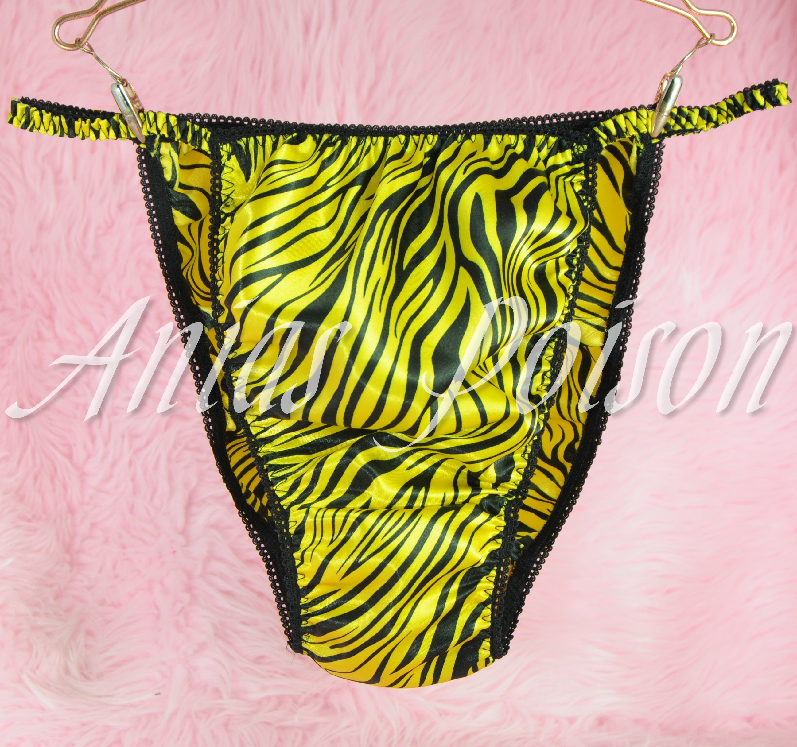 Ania's Poison MANties S - XXL Polka Dot shiny Rare 100% polyester string bikini sissy mens underwear panties 00209