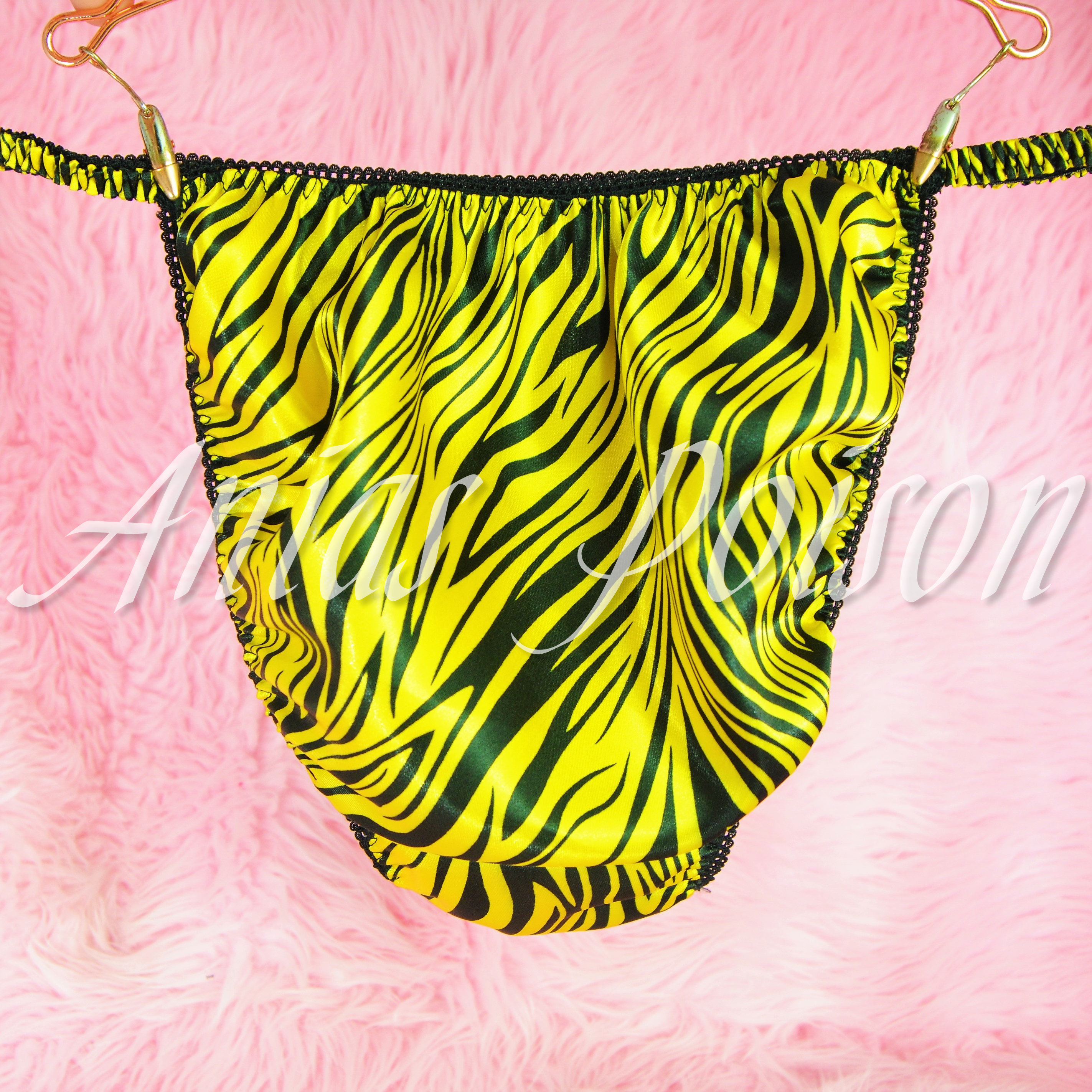 Ania's Poison MANties S - XXL Polka Dot shiny Rare 100% polyester string bikini sissy mens underwear panties