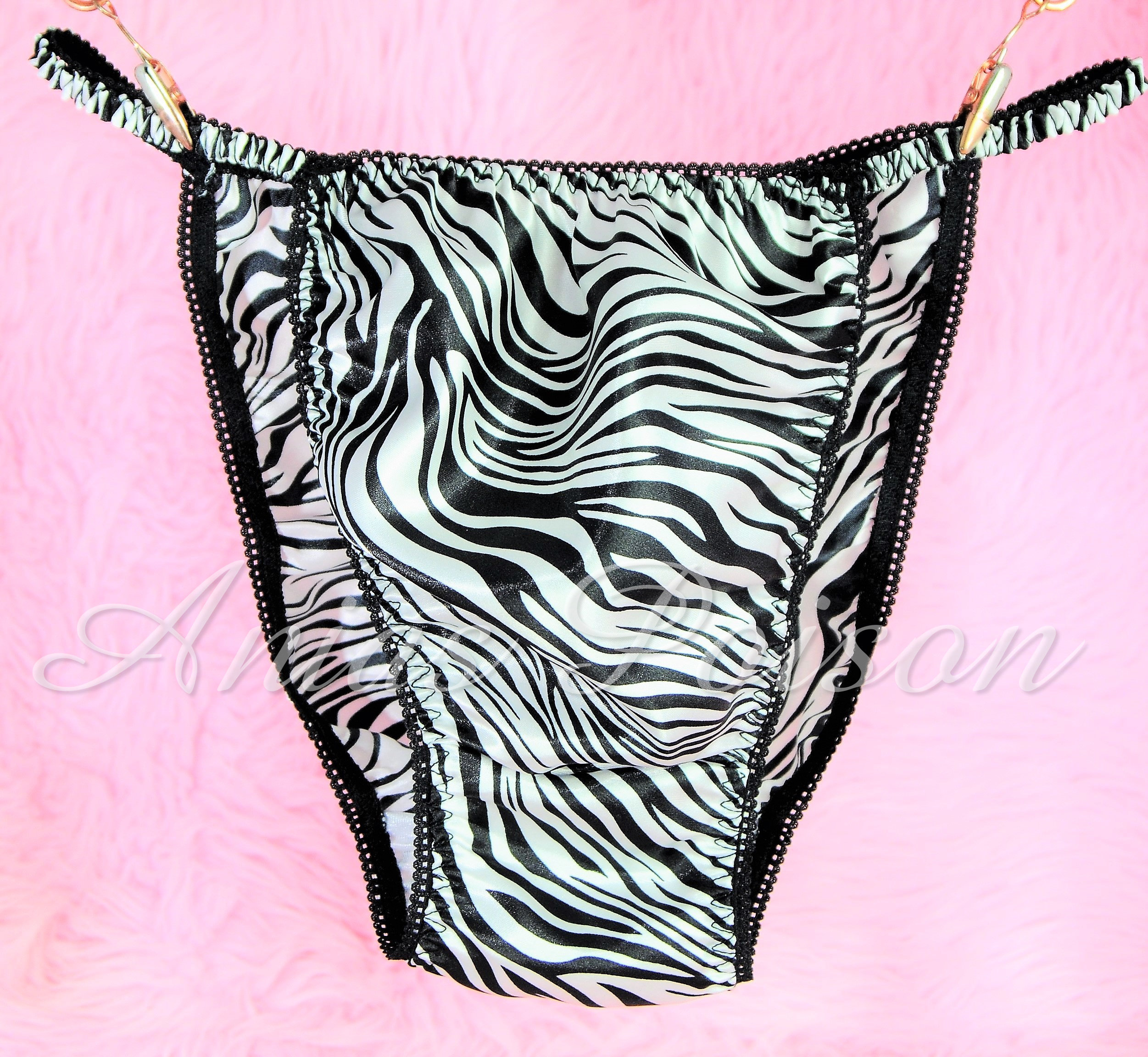 Ania's Poison MANties S - XXL Polka Dot shiny Rare 100% polyester string bikini sissy mens underwear panties