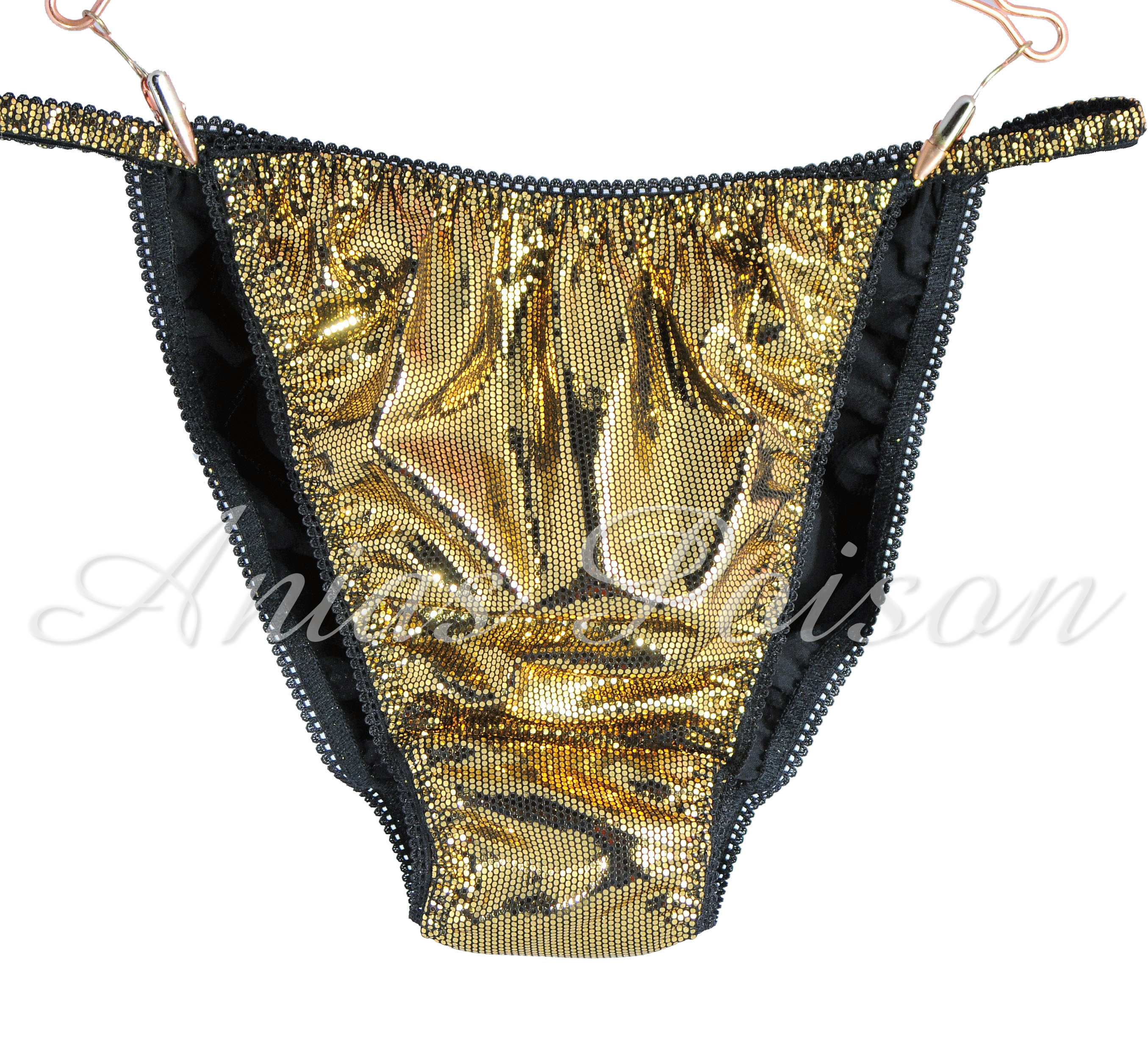 NEW YEARS Holiday Edition Super Sparkle Spandex Stretch 3 colors Sissy mens Panties