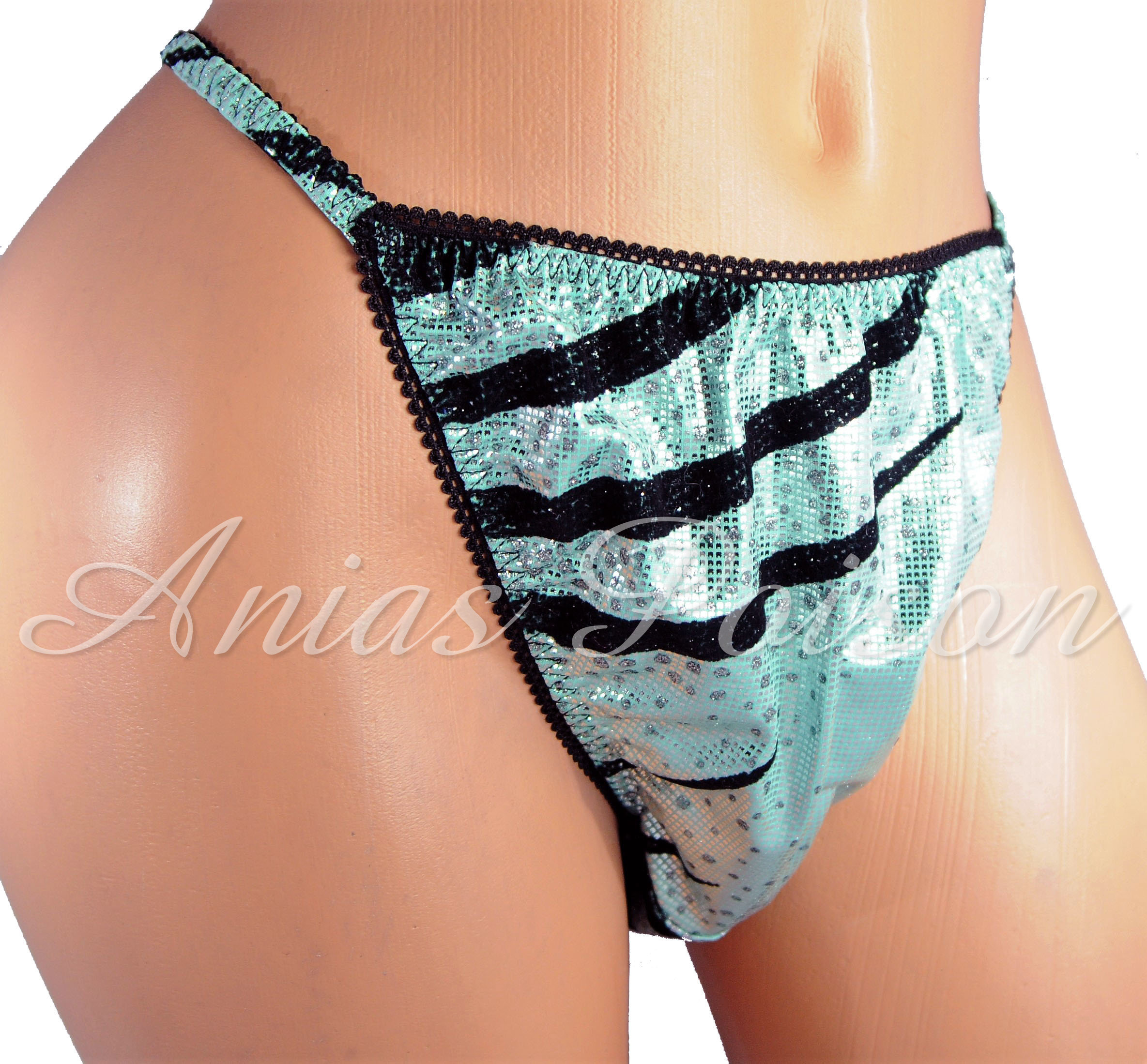 NEW YEARS Holiday Edition Super Sparkle Spandex Stretch 3 colors Sissy mens Panties
