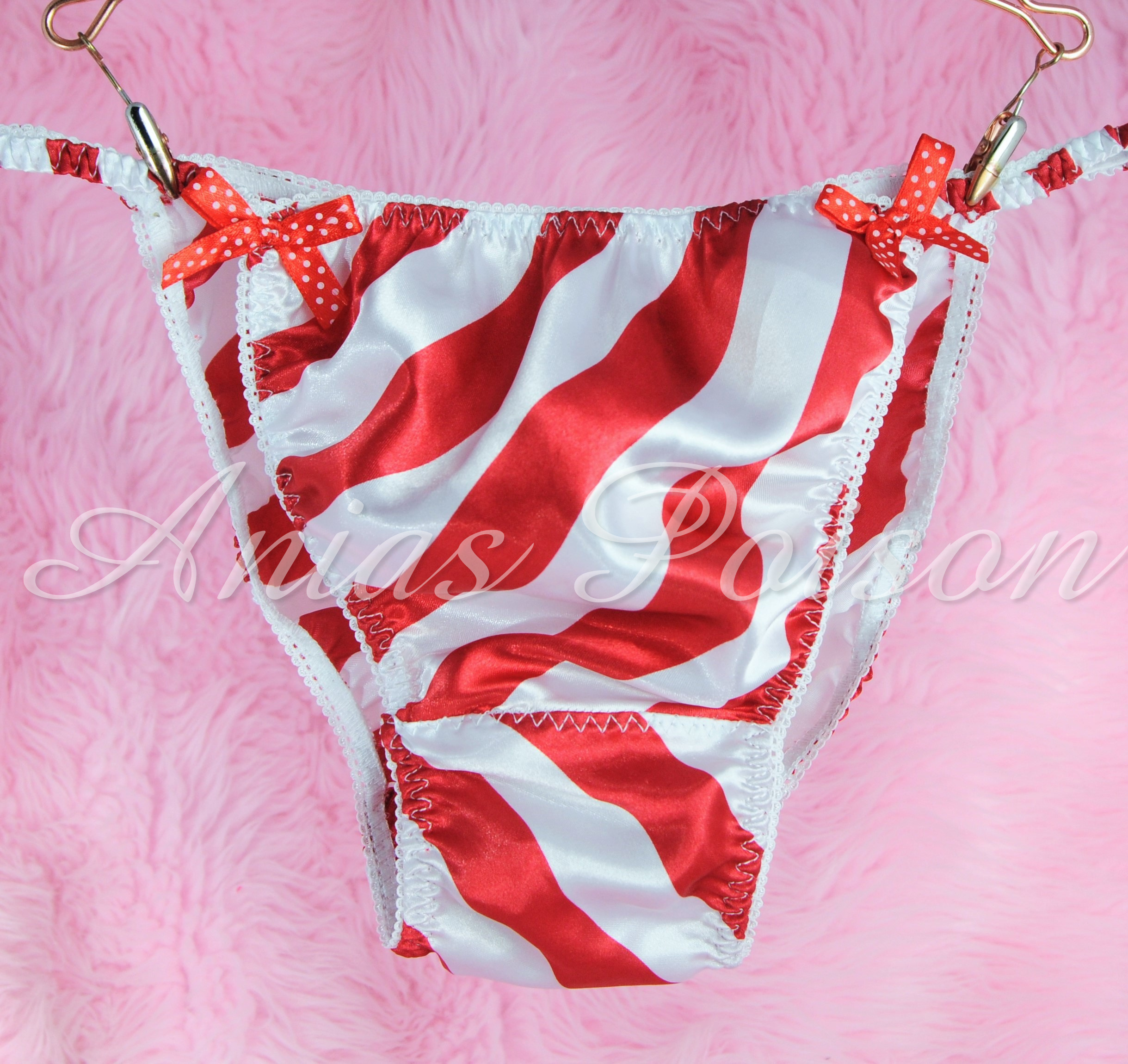 Ania's Poison Christmas Edition 100% polyester string bikini sissy mens underwear panties 00213