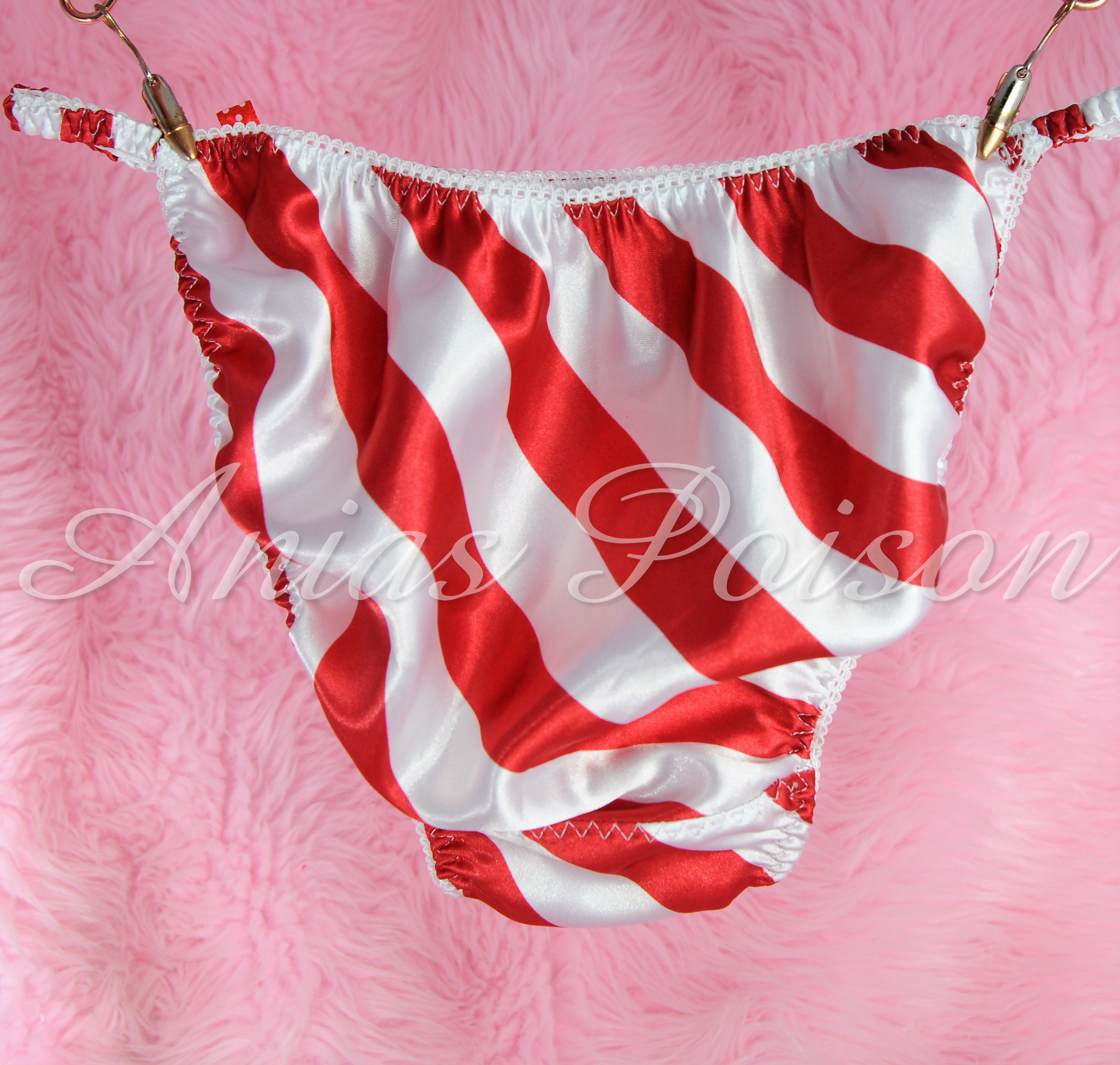 Ania's Poison Christmas Edition 100% polyester string bikini sissy mens underwear panties