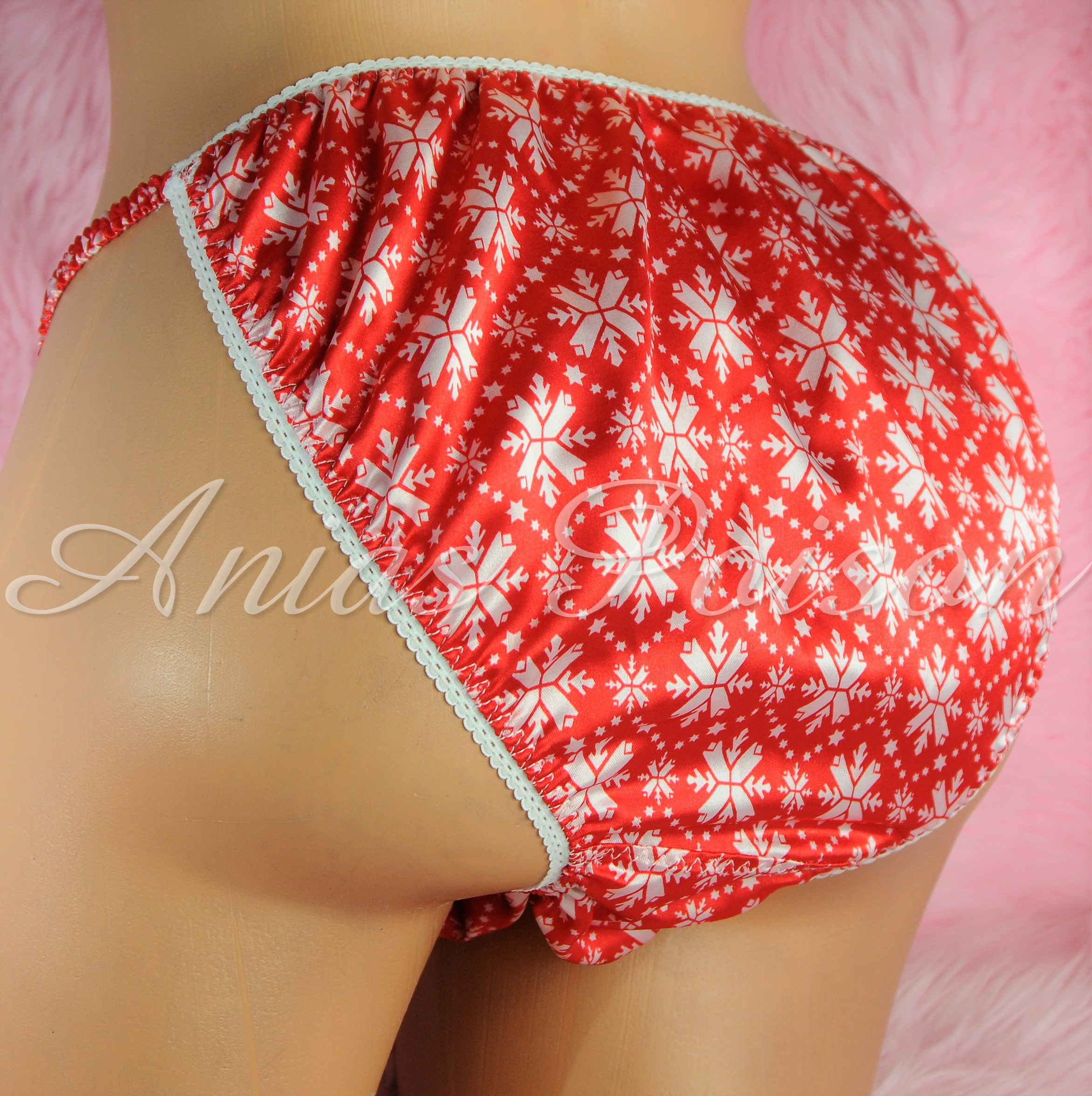 Ania's Poison Christmas Edition 100% polyester string bikini sissy mens underwear panties