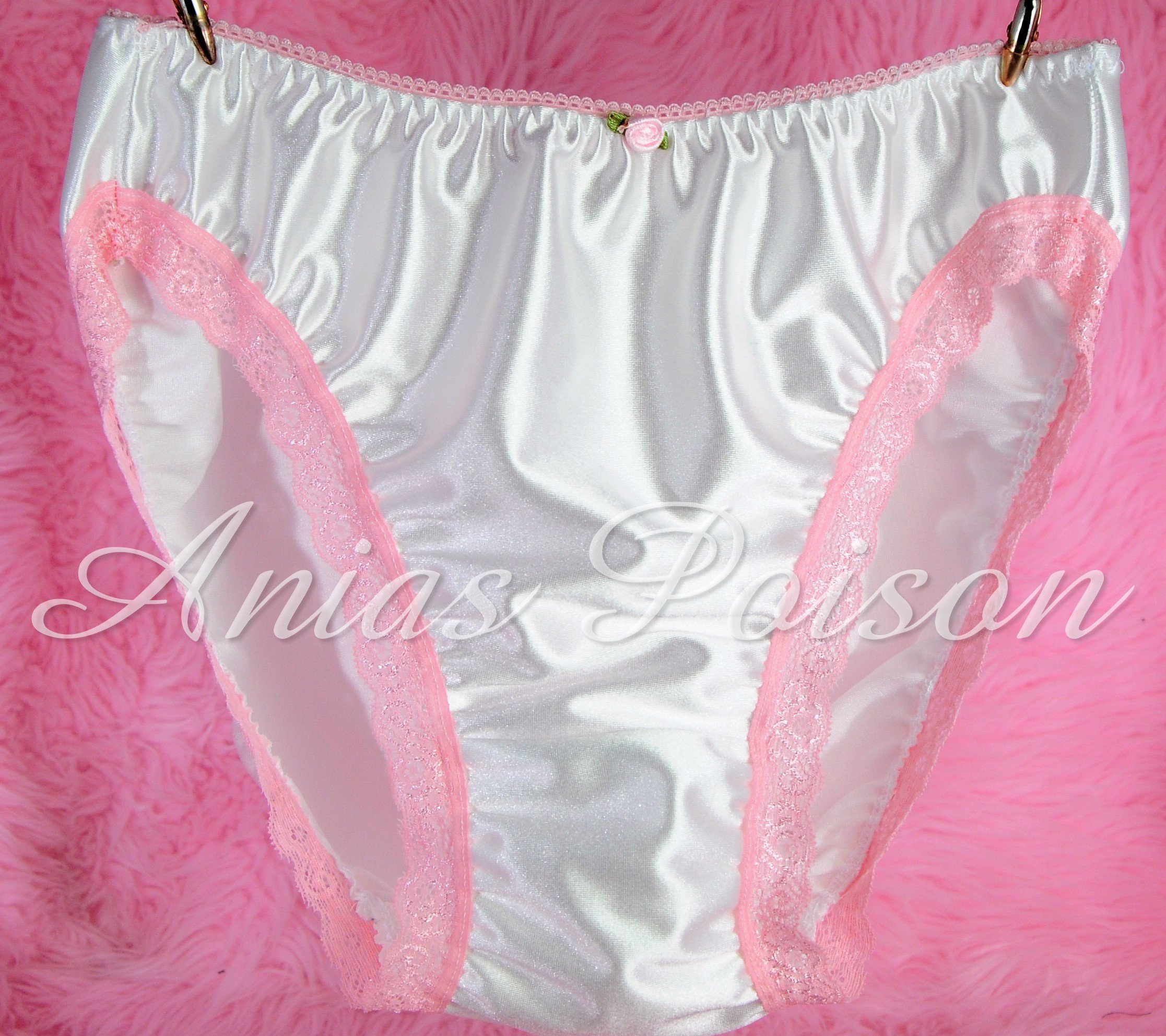 Amazing Truly Unisex Liquid Stretch Satin lace sides full cut bikini ladies mens panties