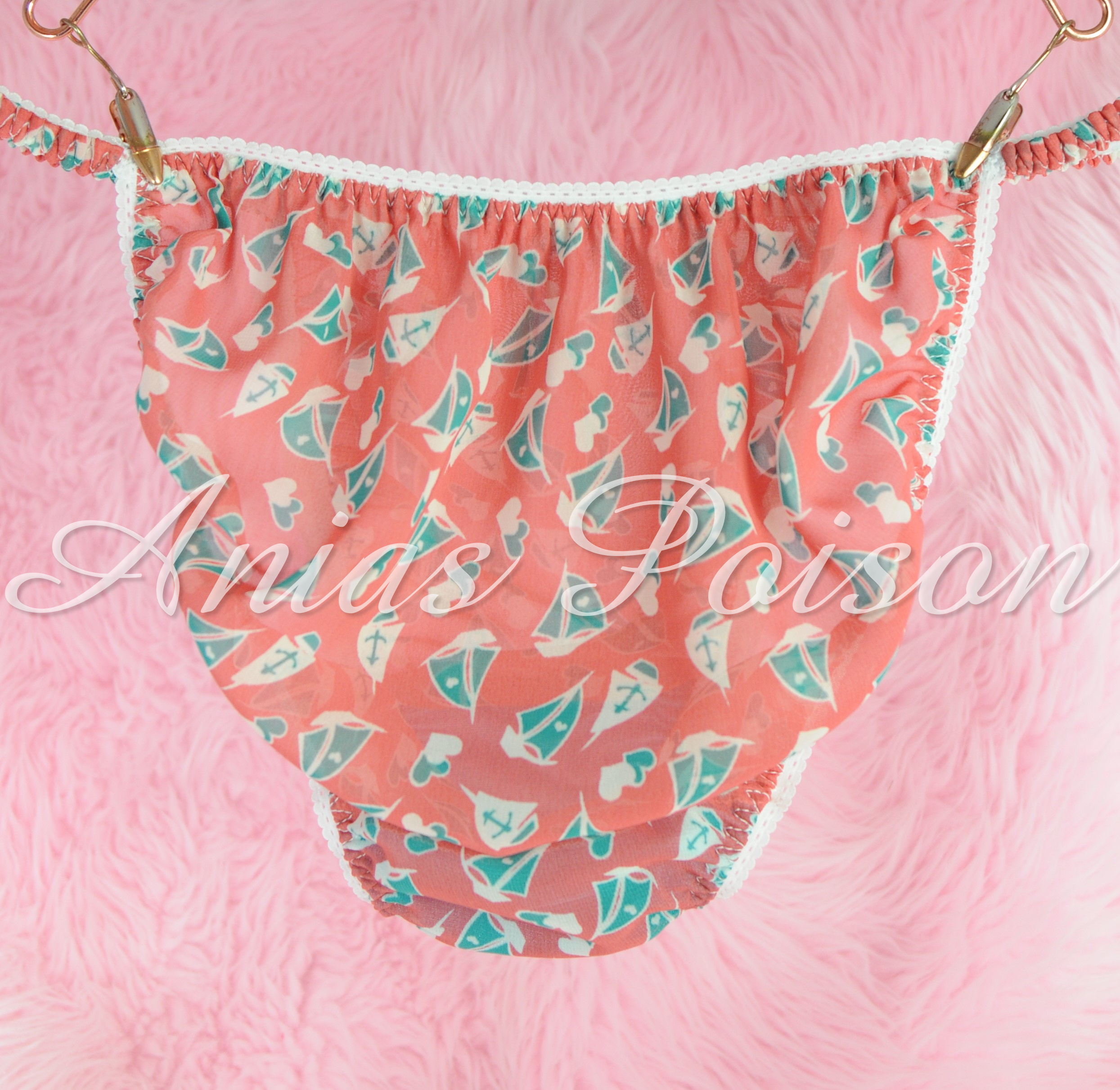 Sheer CHIFFON fabrics collection sissy mens string bikini panties S - XXL