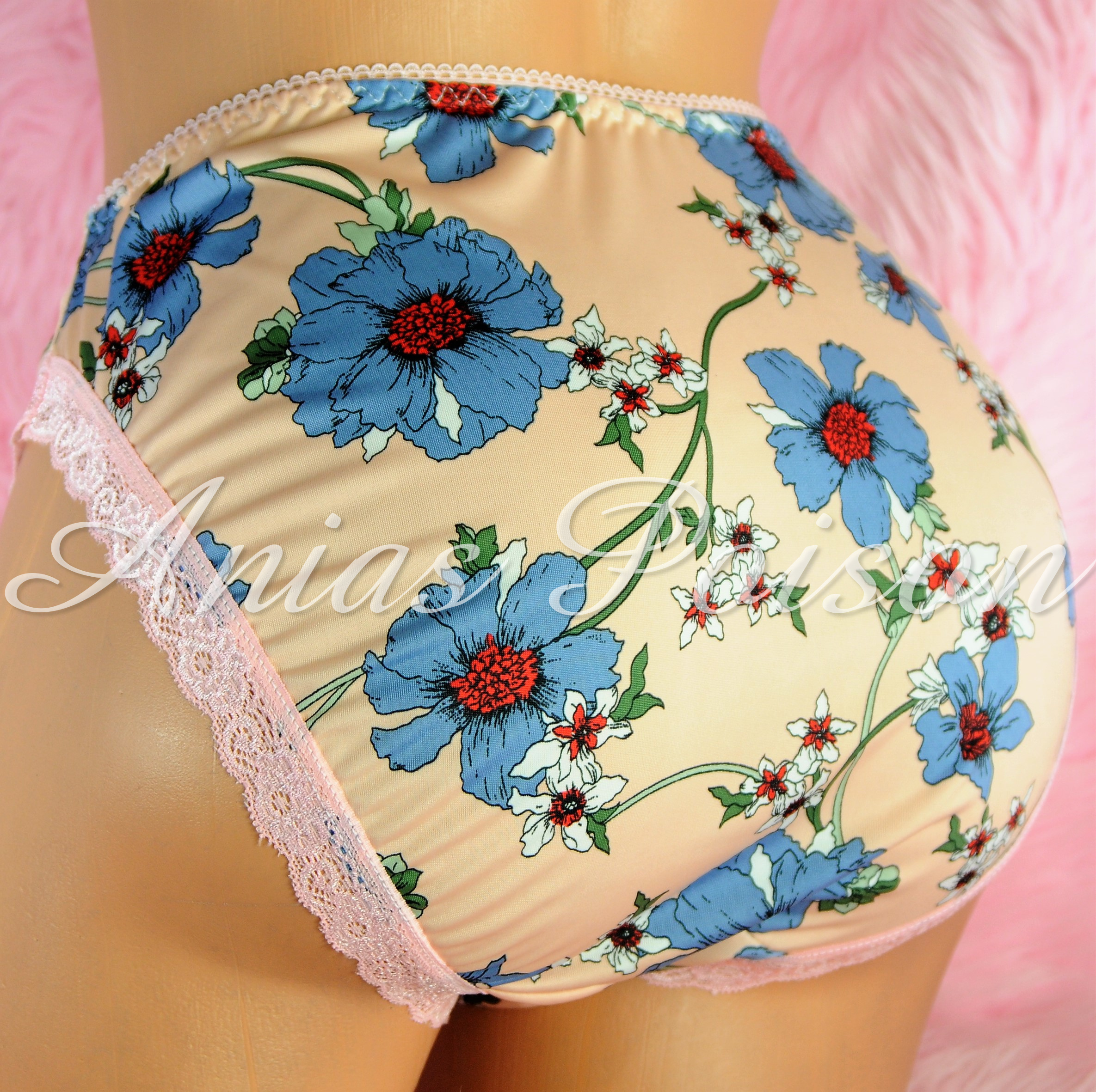 Amazing Truly Unisex Liquid Stretch Satin lace sides full cut bikini ladies mens panties