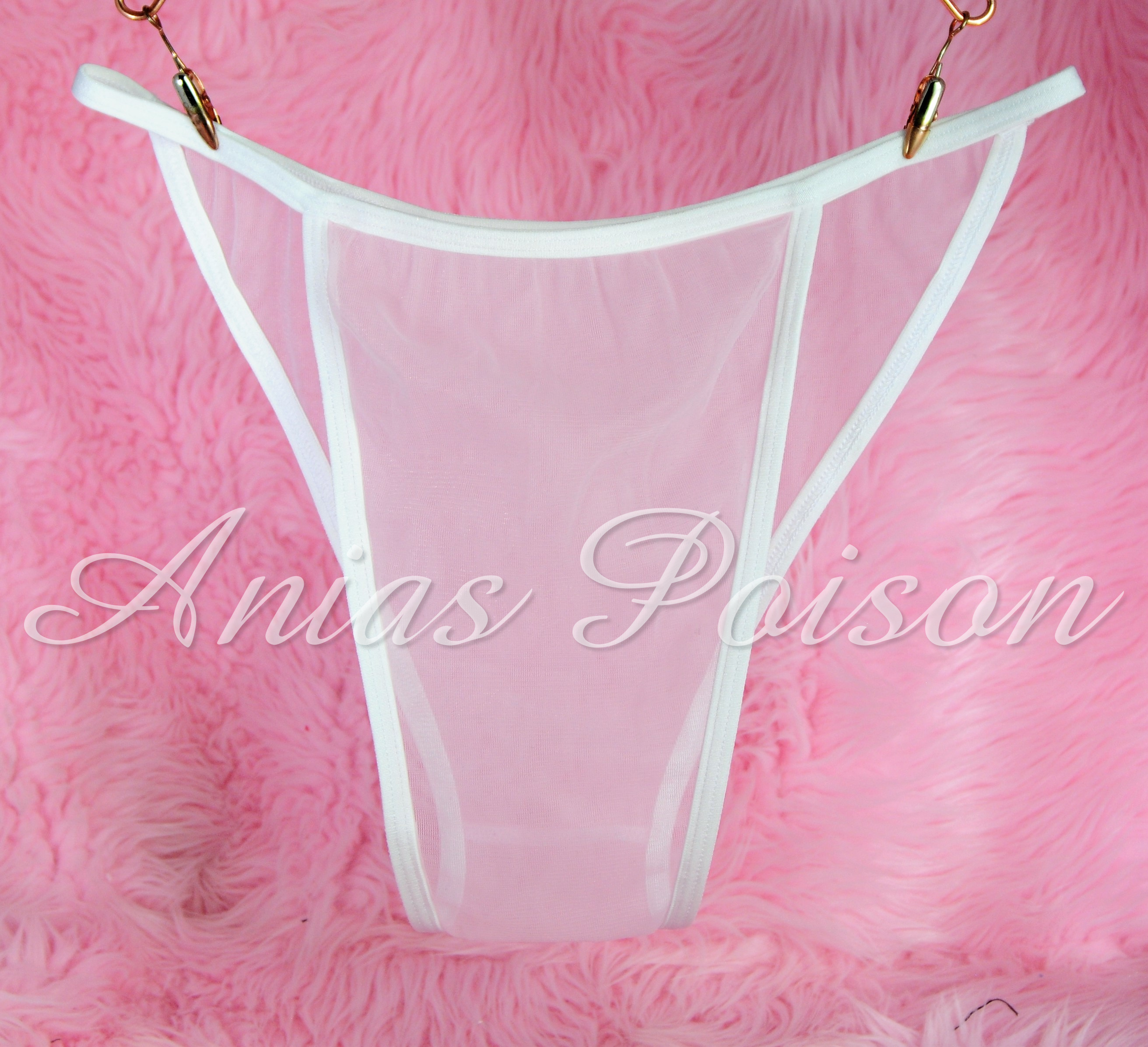 Sissy Mens MANties Sheer nylon Chiffon Brazilian Cut Cheeky Butt pouch panties S M L XL 00222