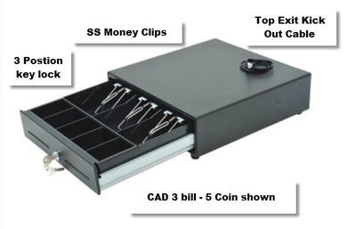 13 Automatic Cash Drawer With Cad Or Usd Money Tray Cash Drawers