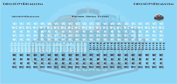Wisconsin Central Anniversary GP-40 Map /& Flag Decal N Scale 3026 3027
