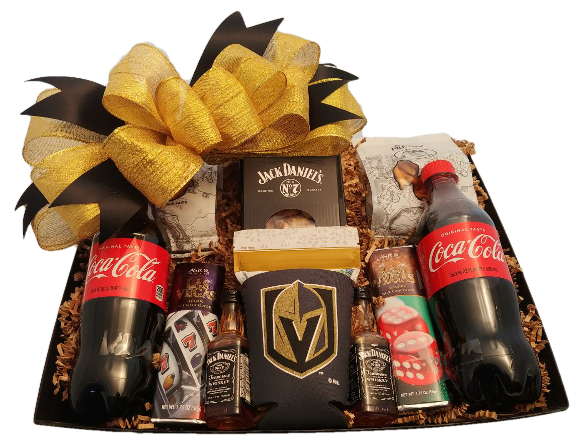 Golden Knights Jack Daniels Snack Basket Golden Knights Jack Daniels Snack Basket