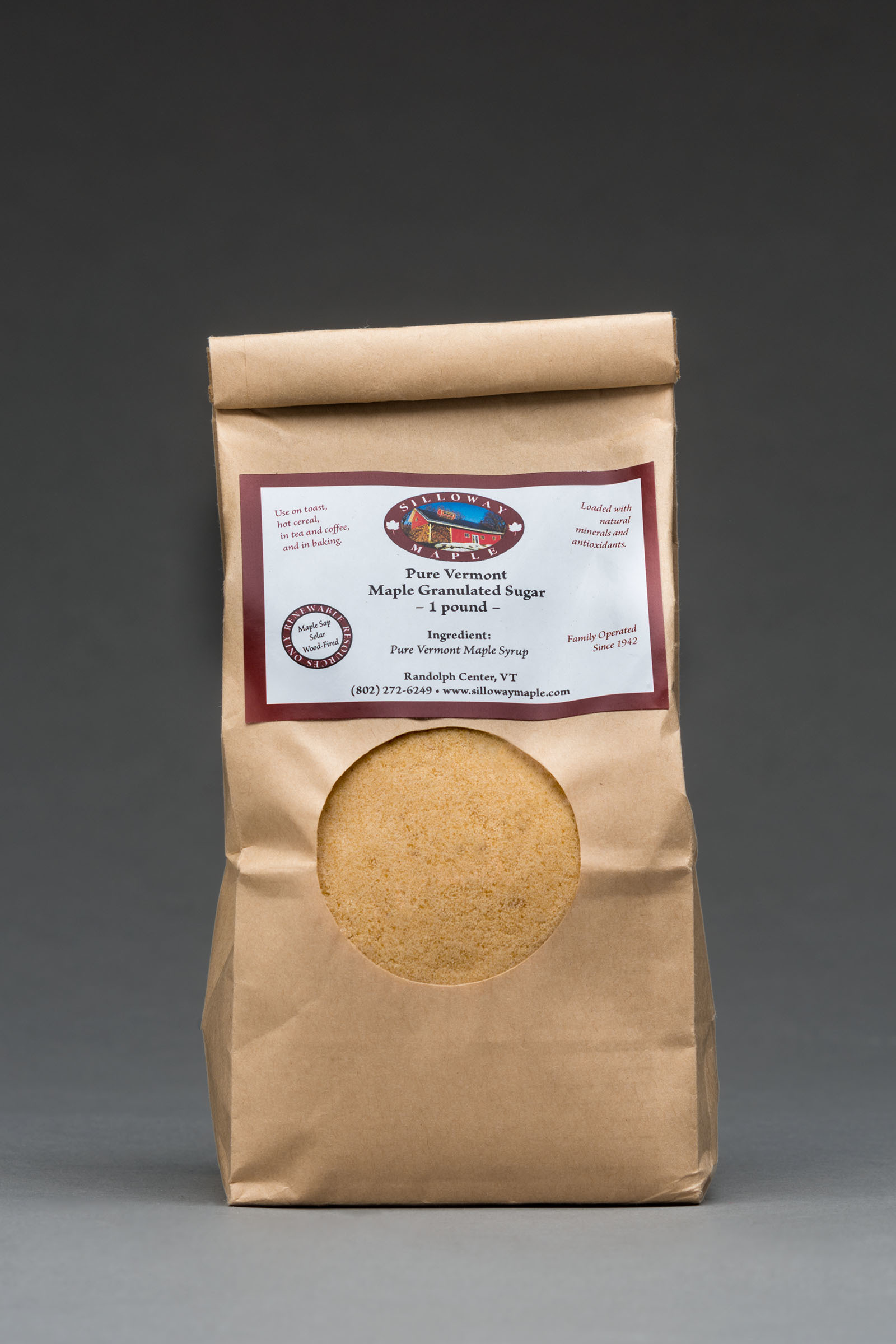Pure Maple Granulated Sugar 1 Pound Bag