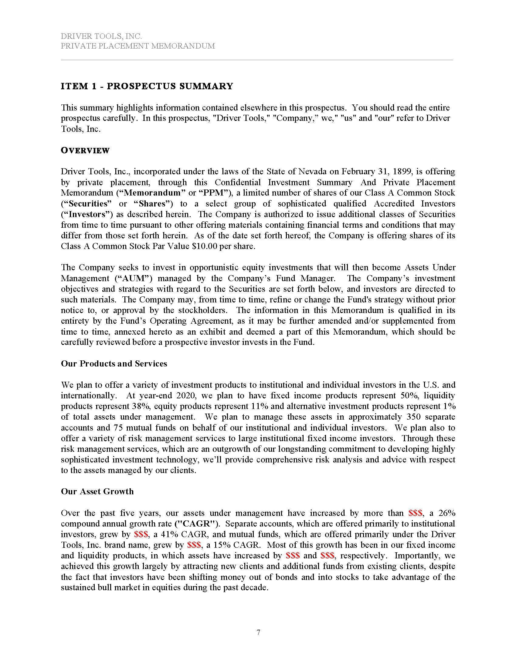 Rule 506(c) Corporate Hedge Fund
