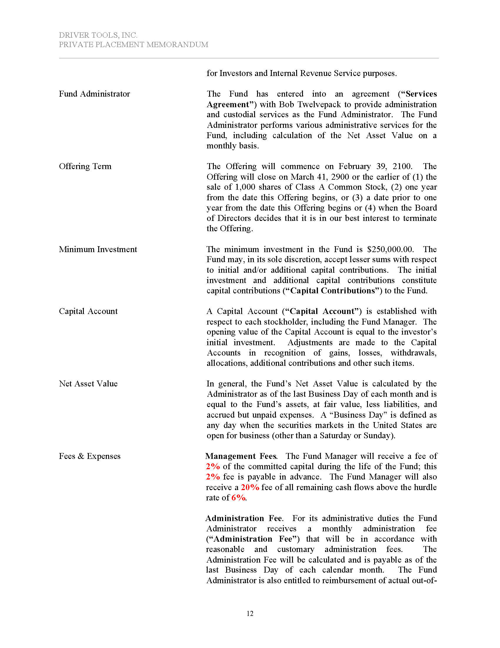 Rule 506(c) Corporate Hedge Fund