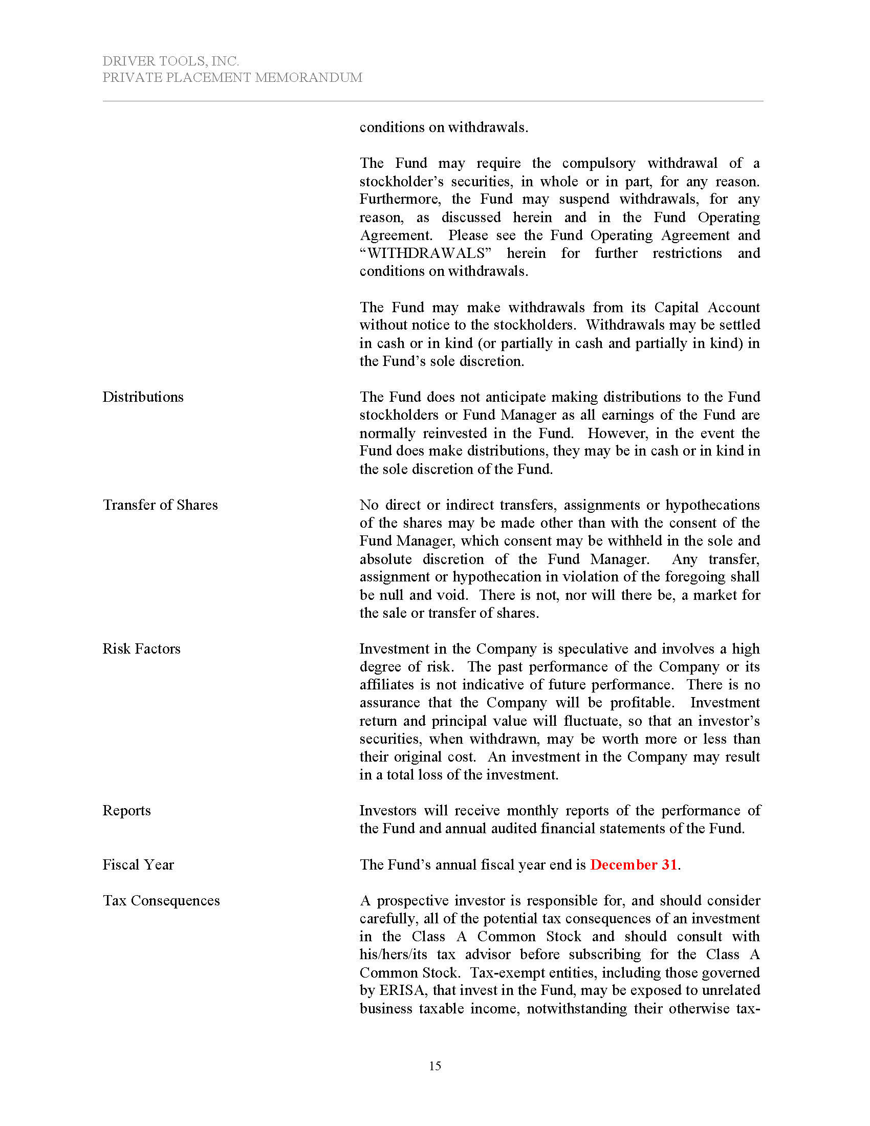 Rule 506(c) Corporate Hedge Fund
