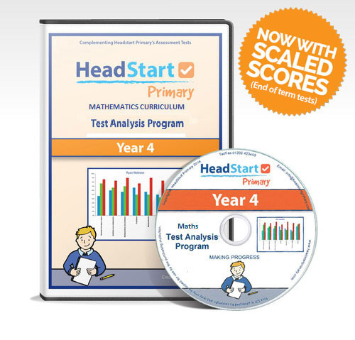 Test Analysis Program Year 4 CD-ROM - Complementing HeadStart Primary's Maths Tests (Content Domain AND End of Term)