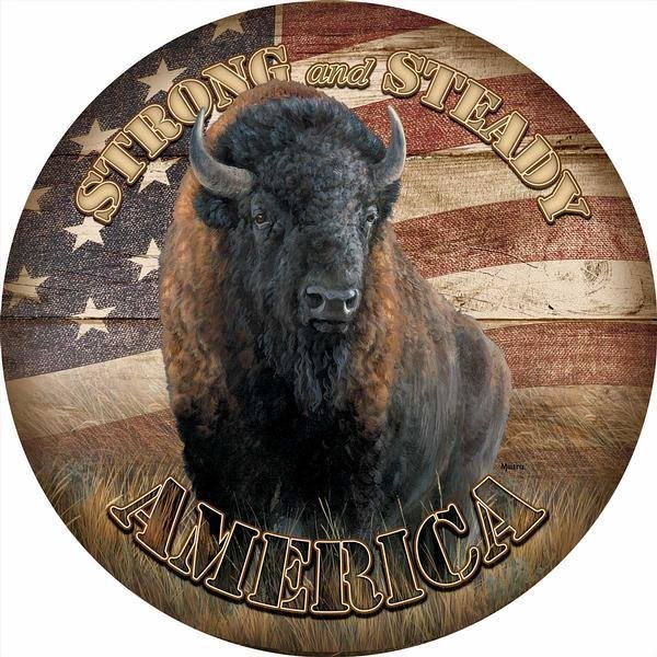 America Strong Round Sign 8326