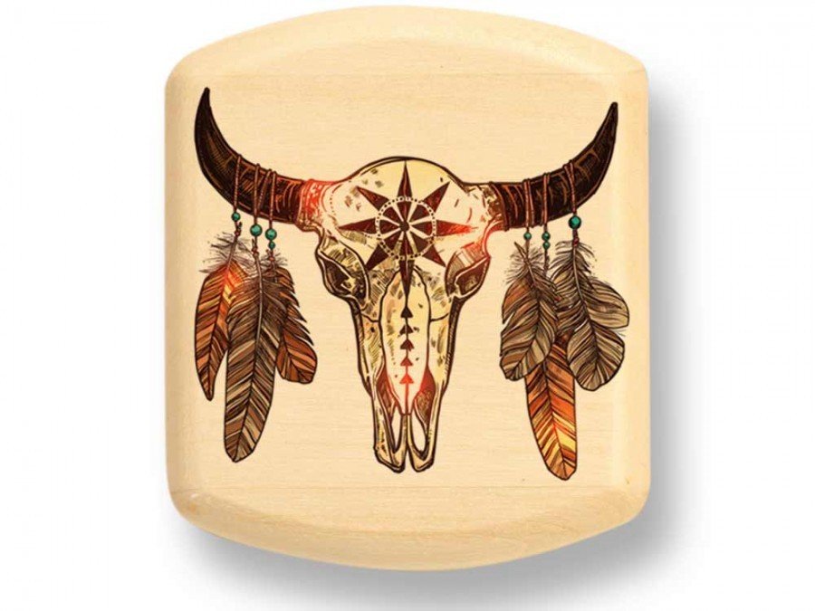 Bison Skull Color Art Secret Box Bison Skull Color Art Secret Box