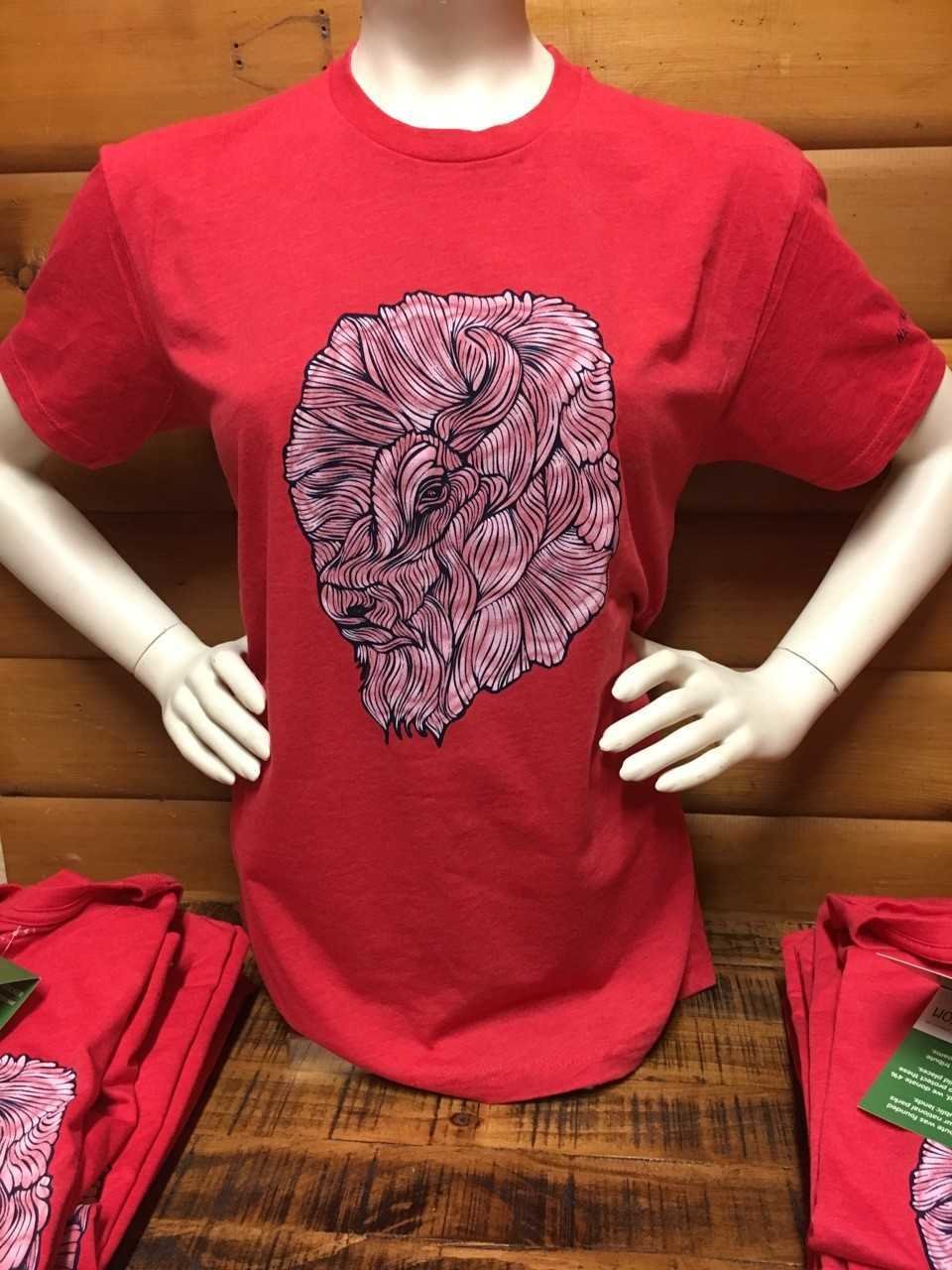 Wild Tribute Red Bison T-Shirt 8956