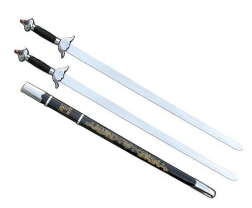 Espada Doble Recta de Wushu Flexible 00014