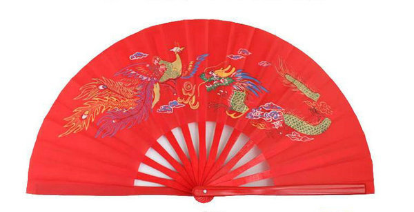 Abanico de Bambu Original hecho a mano Rojo 00149