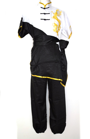 Uniforme de Wushu Chang Chuan Negro/Blanco