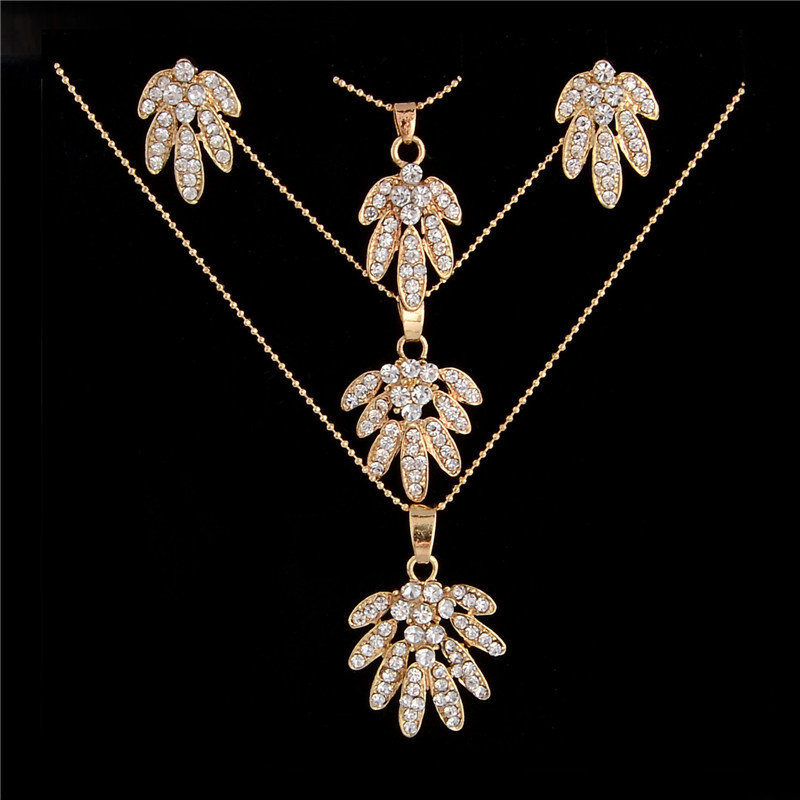 Austrian Crystal Triple Necklace Set 002200