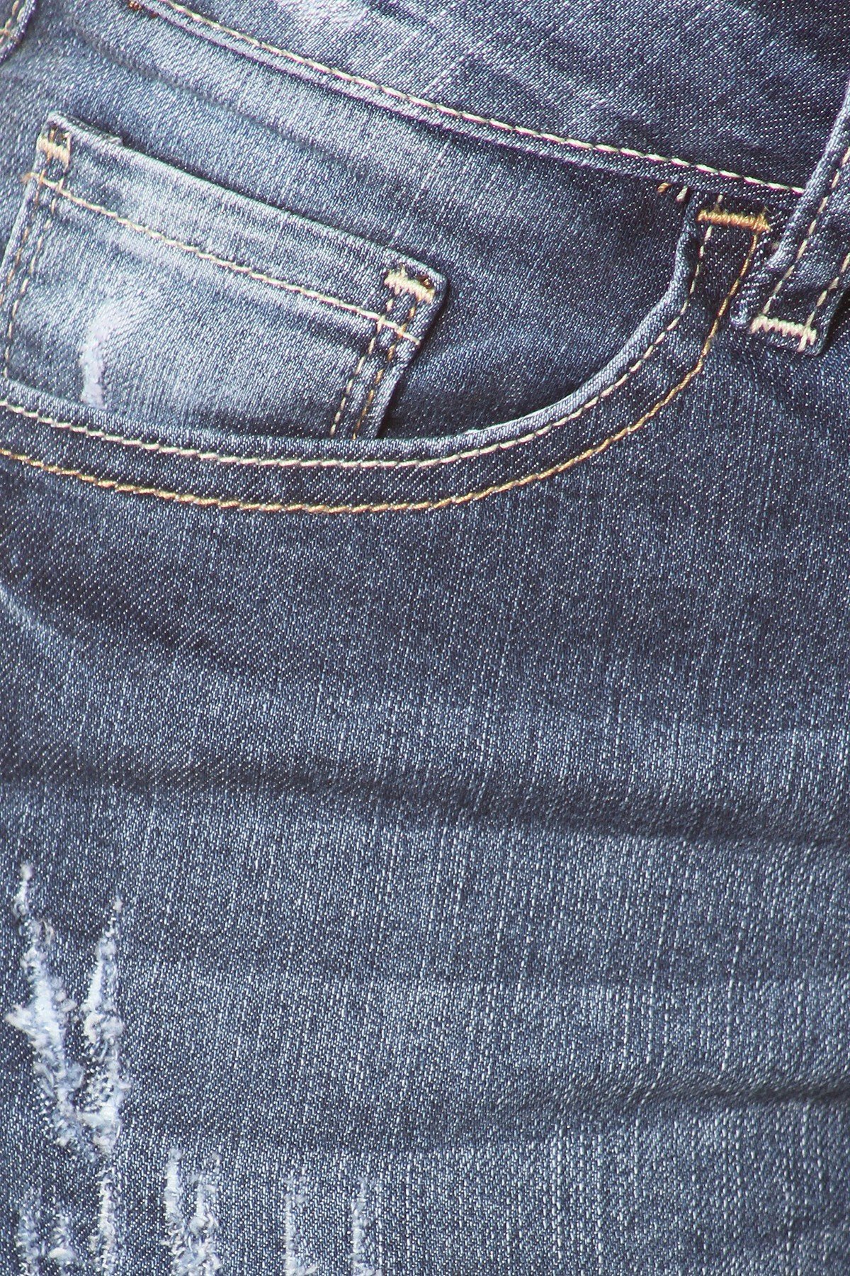 Denim Couture Destroyed Knee Jean