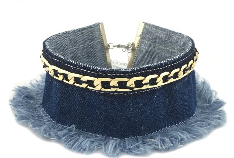 Frayed Denim Chocker Frayed Denim Chocker