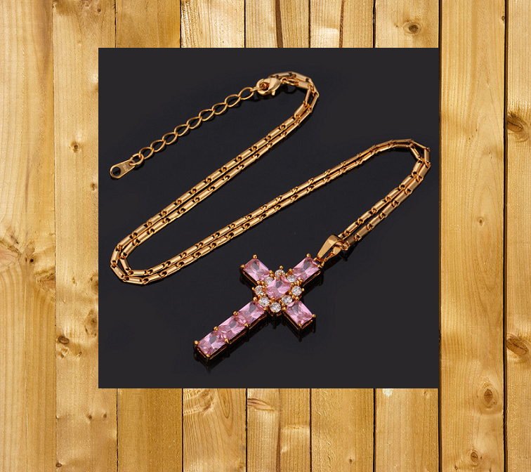 18KT Gold Plate Cross 881000