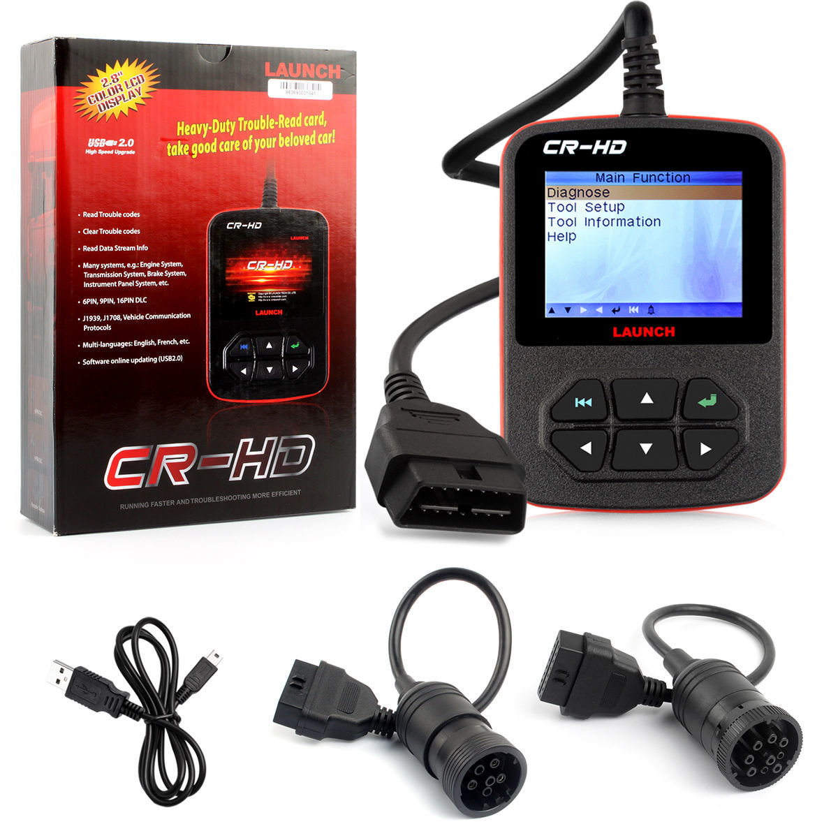 Launch Heavy Duty Truck Code Reader Diagnostic Scanner For Volvo Ford Chevy Mack Motors Automotive Code Readers Scanners Sistemas Certoclick Com Br