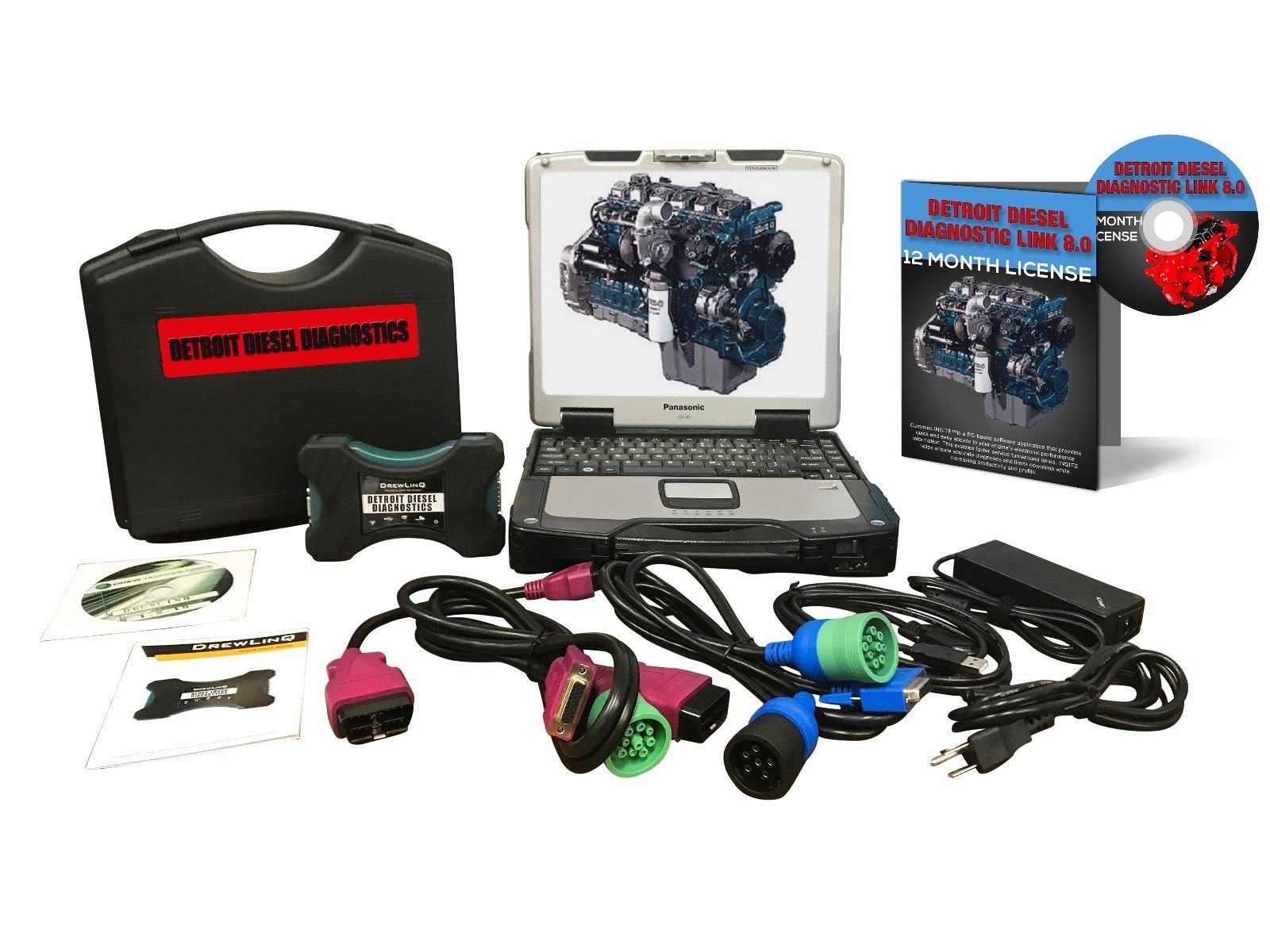 Detroit Diesel DDDL 8.0 Dealer Diagnostic Toughbook Package Nexiq 124032 00199