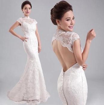 Women S 2014 Fish Tail Big Racerback Vintage Cheongsam Trailing