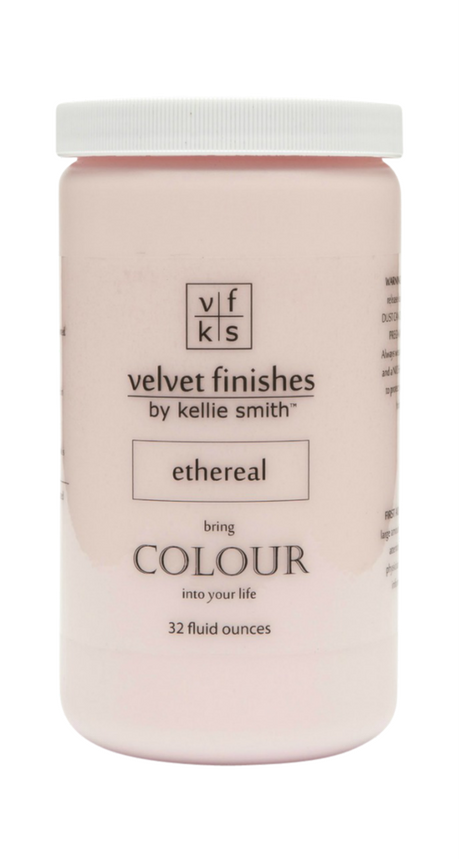 Velvet Finishes February Colour of the Month is Ethereal! Receive 20% savings at checkout using code FEB18COM - see light pink painting & design inspirations from designer Kellie Smith here.
