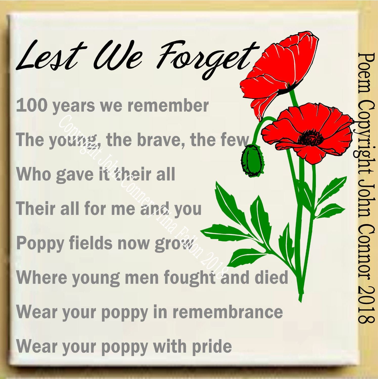 remembrance poppy song