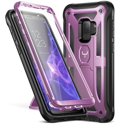 Case Galaxy S9 Normal Protector 360 c/ Parante Vert Horz Púrpura con Negro Case Galaxy S9 Normal Protector 360 c/ Parante Vert Horz Púrpura con Negro