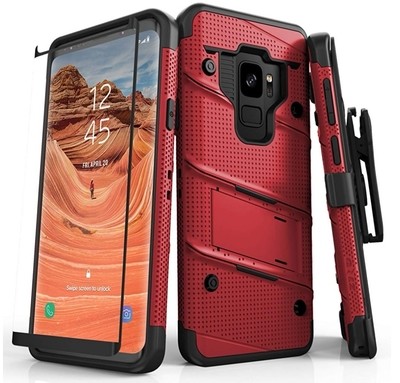 Case Protector Galaxy S9 Normal c/ Vidrio Templado c/ Gancho Zizo Case Protector Galaxy S9 Normal c/ Vidrio Templado c/ Gancho Zizo