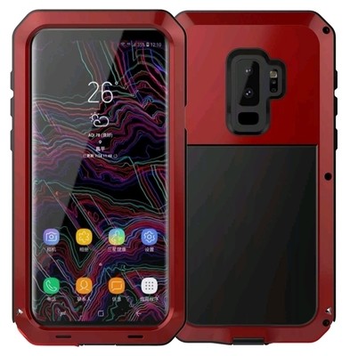 Case Galaxy S9 Plus Metal c/ Pernos 360 con TPU Amortiguante Rojo Vino Case Galaxy S9 Plus Metal c/ Pernos 360 con TPU Amortiguante Rojo Vino