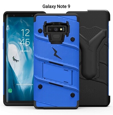 Case Galaxy Note 9 c/ Vidrio Azul Negro Protector Zizo Z-bold Case Galaxy Note 9 c/ Vidrio Azul Negro Protector Zizo Z-bold