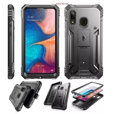 Case Funda Galaxy A20 A30 Super Carcasa c/ Protector de pantalla c/ Parante Premium Case Funda Galaxy A20 A30 Super Carcasa c/ Protector de pantalla c/ Parante Premium