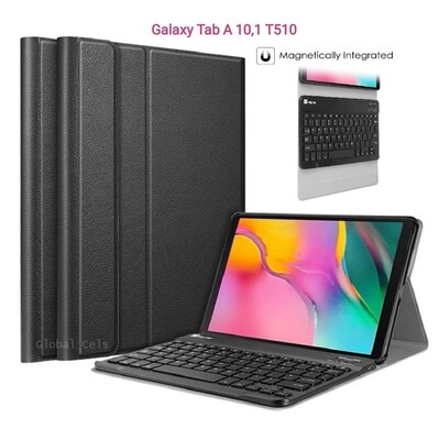 Case c/ Teclado Bluetooth Galaxy Tab A 10,1 T515 T510 2019 Fintie USA - Negro Case c/ Teclado Bluetooth Galaxy Tab A 10,1 T515 T510 2019 Fintie USA - Negro