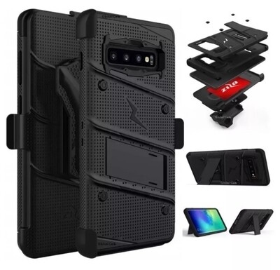 Case Galaxy S10 Plus SX Plus Negro c/ Parador c/ Tapa Gancho Correa Case Galaxy S10 Plus SX Plus Negro c/ Parador c/ Tapa Gancho Correa