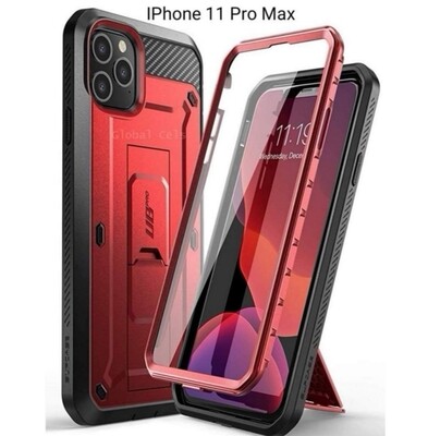 Case IPHONE 11 PRO MAX Rojo Vino c/ Negro c/ Parador Vertical y Horizontal c/ Gancho Case IPHONE 11 PRO MAX Rojo Vino c/ Negro c/ Parador Vertical y Horizontal c/ Gancho