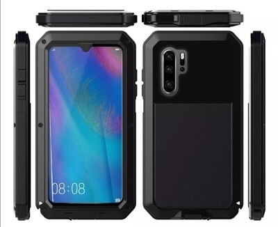 Case Huawei P30 Pro P30 Metal c/ Pernos c/ Tetra poliuretano - Negro Case Huawei P30 Pro P30 Metal c/ Pernos c/ Tetra poliuretano - Negro