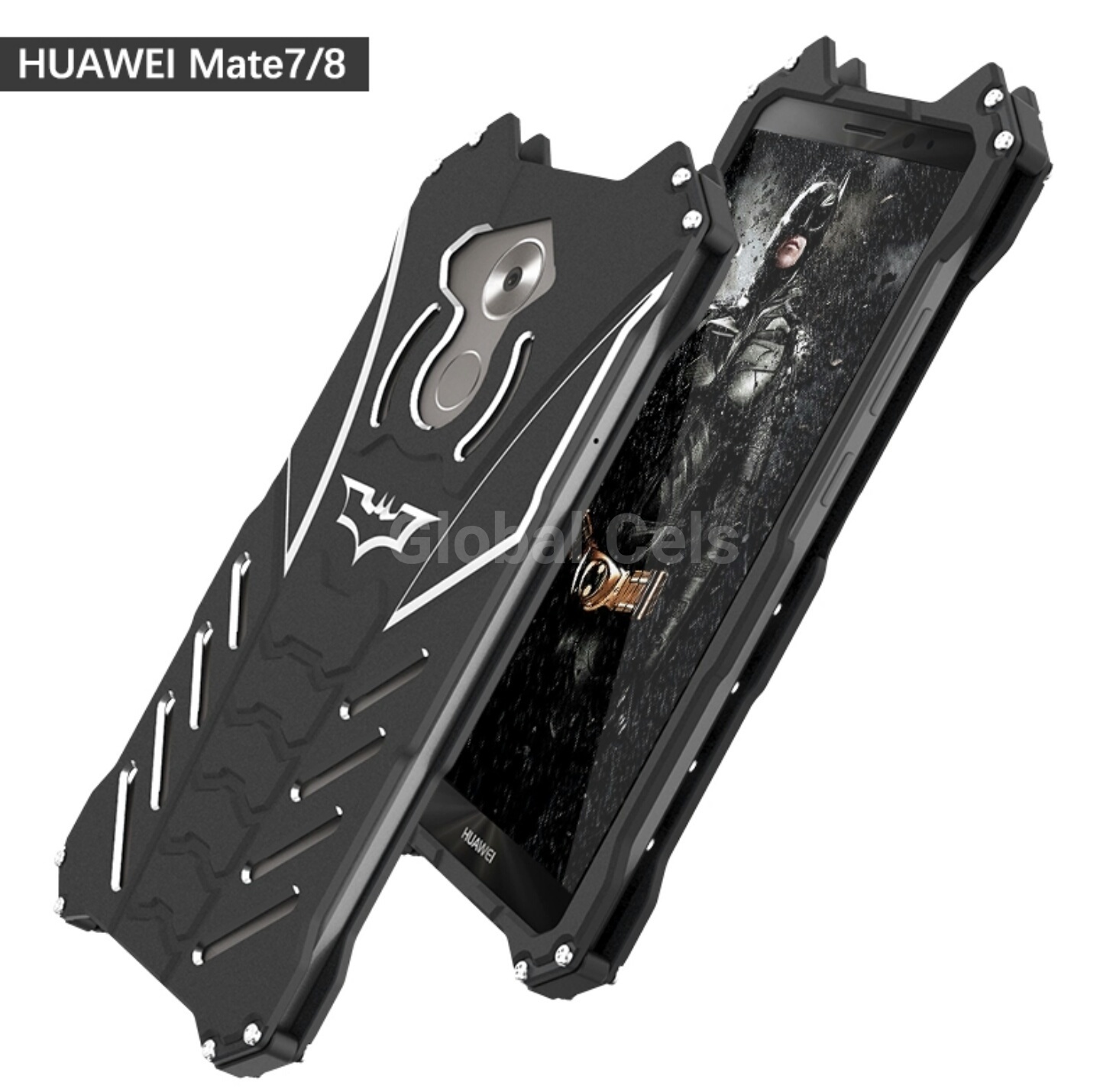 Case Metal Huawei Mate 7 / Mate 8 con Pernos atornillables RJUST BATMAN