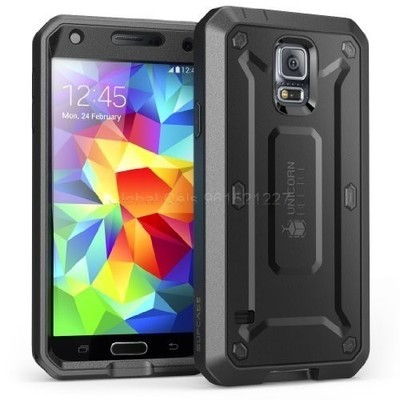 Case Samsung Galaxy S5 Extremo Supcase para Caídas con Mica Integrada Negra Case Samsung Galaxy S5 Extremo Supcase para Caídas con Mica Integrada Negra