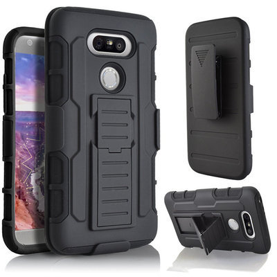 Carcasa LG G5 holster Gorila Negra con gancho correa y soporte Carcasa LG G5 holster Gorila Negra con gancho correa y soporte